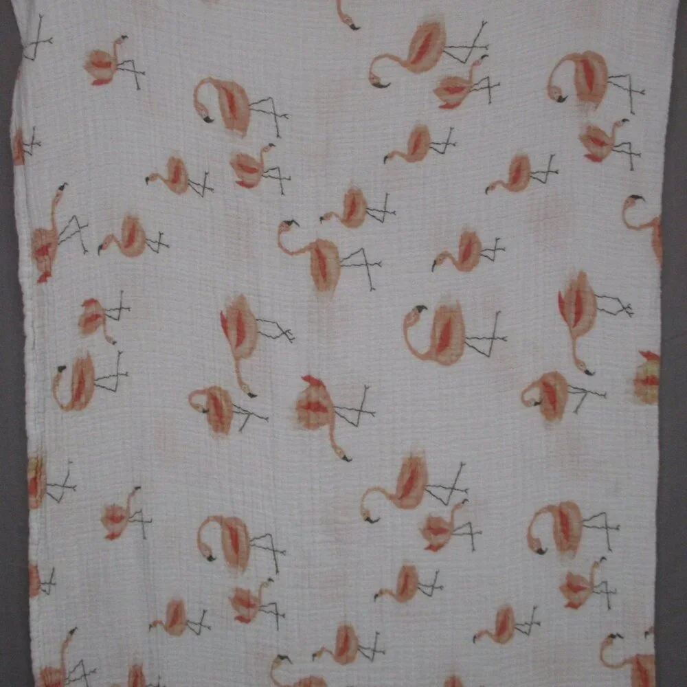 Flamingo Animal Print‎ Scarf Square White & Pink Women Size | O/S
